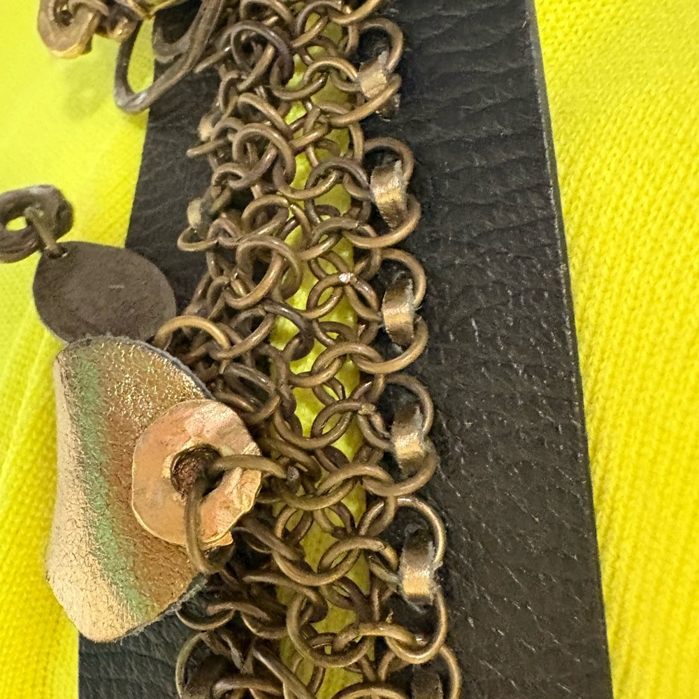 Chico's Black and Gold Ornate Festival Belt Vintage XL to XXL - Picture 3 of 8